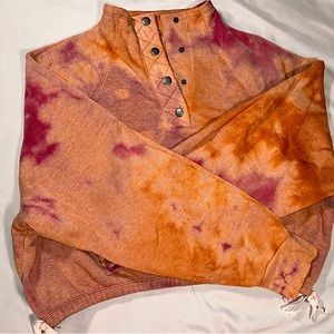reverse tie-dye fall sweater